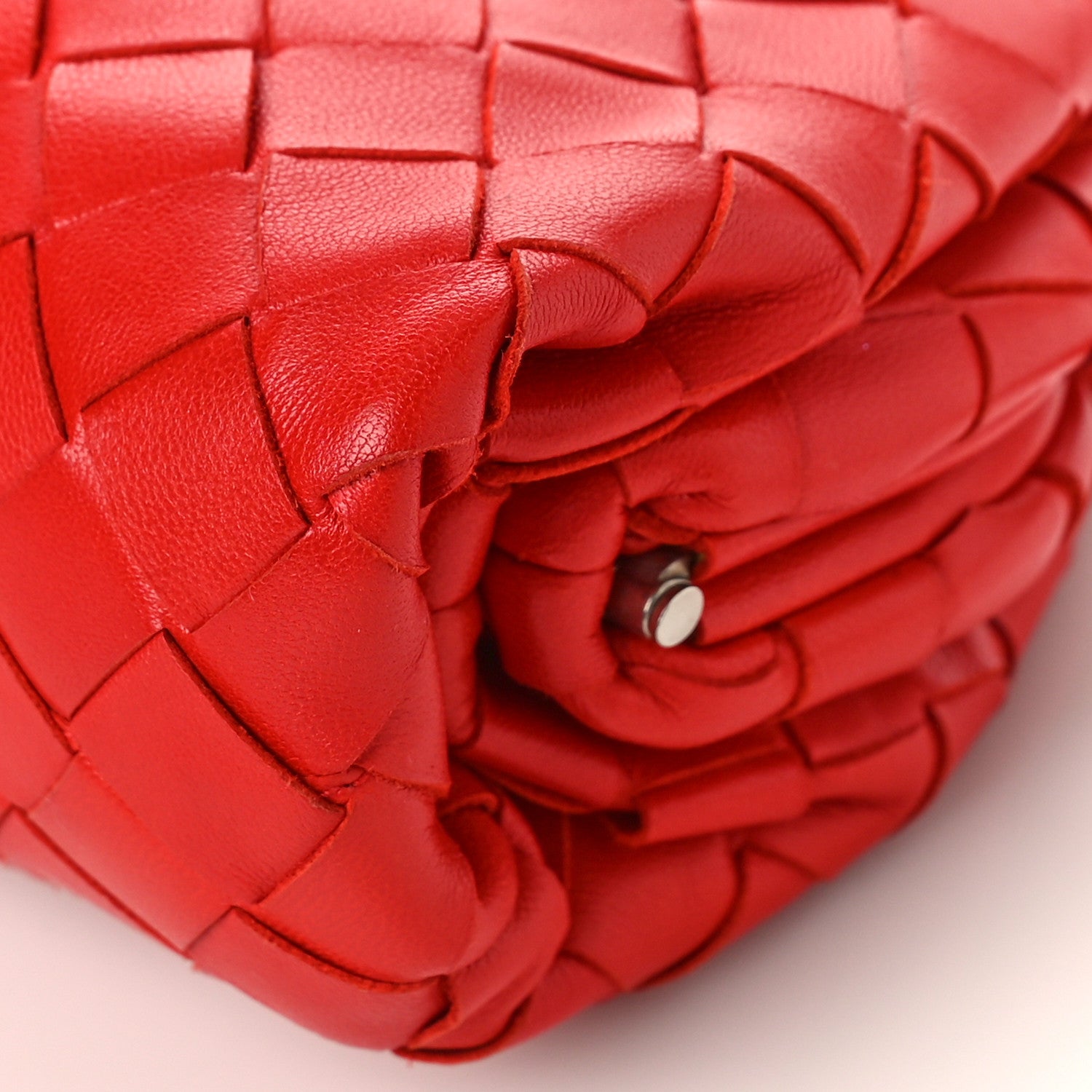 Bottega Veneta Nappa Intrecciato The Mini Pouch Bright Red 8 of 11