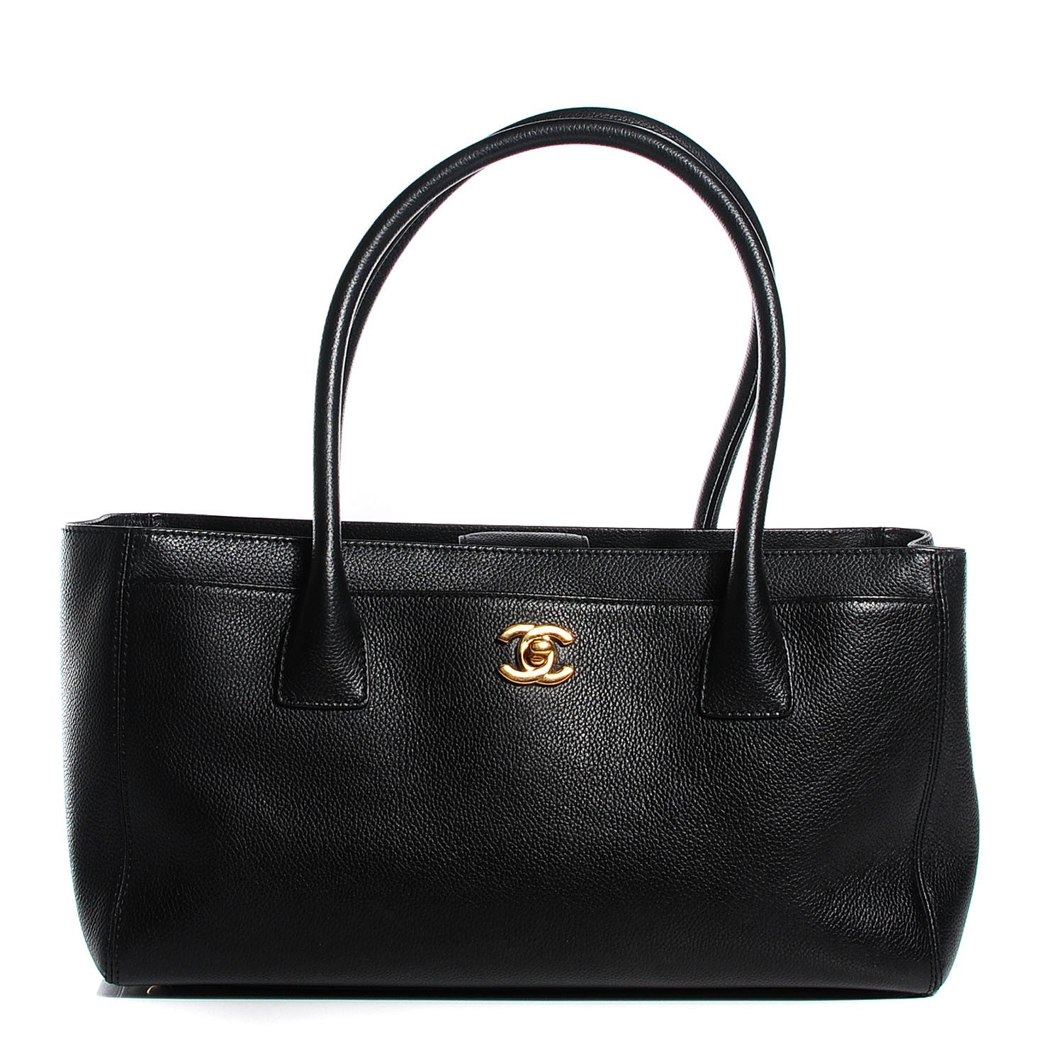 Chanel Calfskin Small Cerf Shopper Tote Black 1 of 8