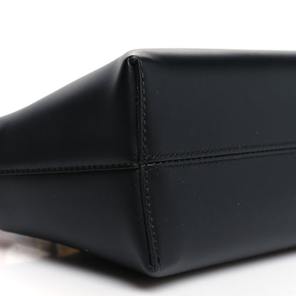 Fendi Vitello King Plexiglass Logo Embossed Mini By The Way Top Handle Boston Bag Black 9 of 10