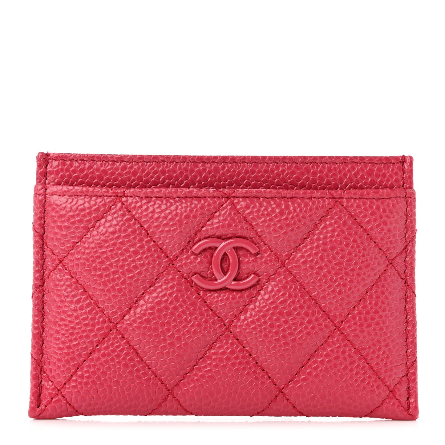 Caviar Quilted Incognito Card Holder Pink