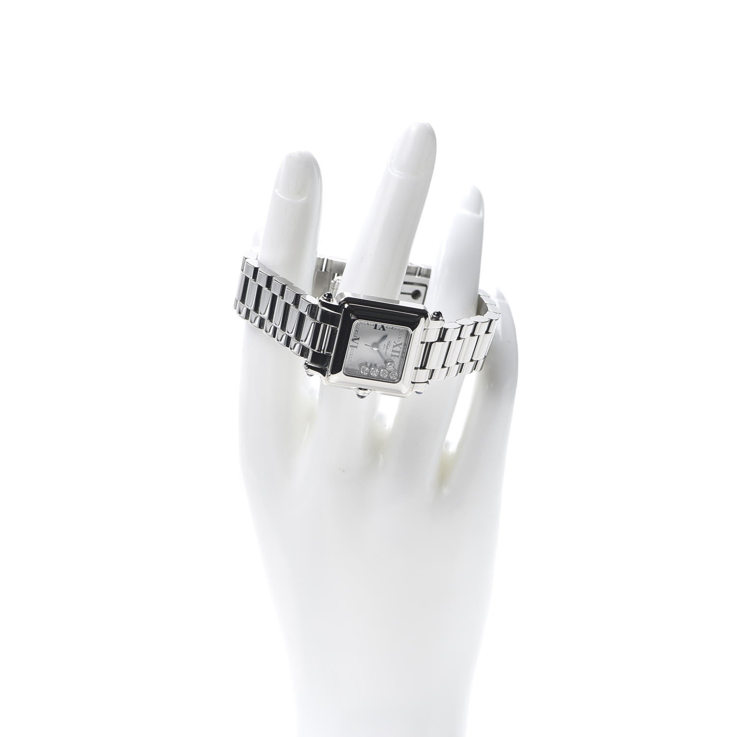 Chopard Stainless Steel 5 Diamond 23mm Happy Sport Quartz Watch 2 of 7