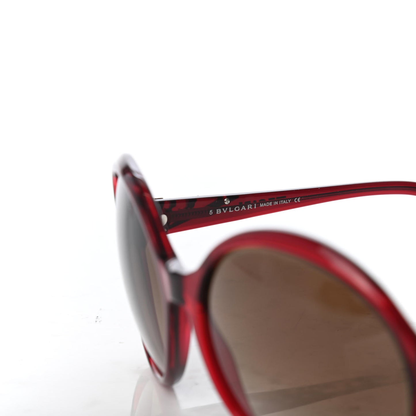 Round Crystal Sunglasses 8033-B Red