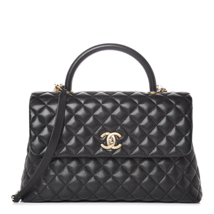 Chanel Caviar Quilted Medium Coco Handle Flap Black 1 of 9