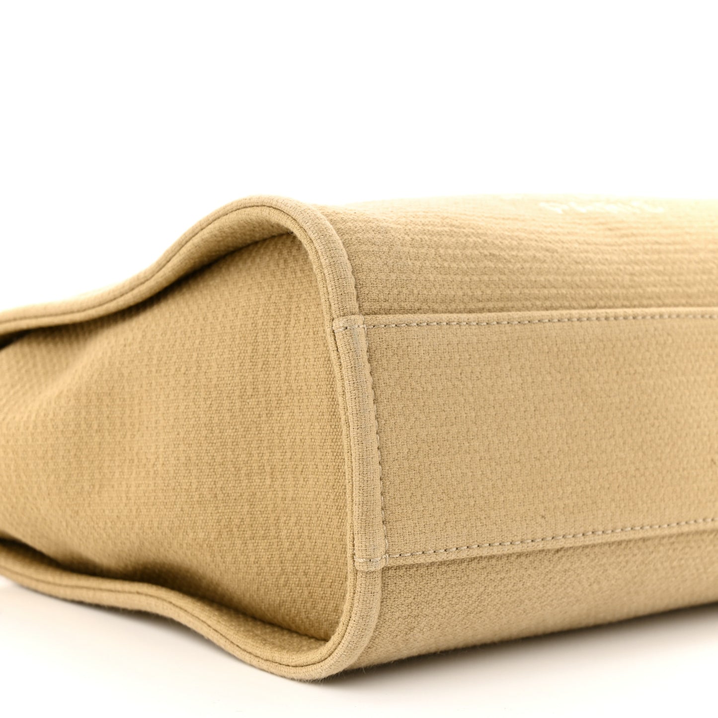 Mixed Fibers Small Deauville Tote Beige