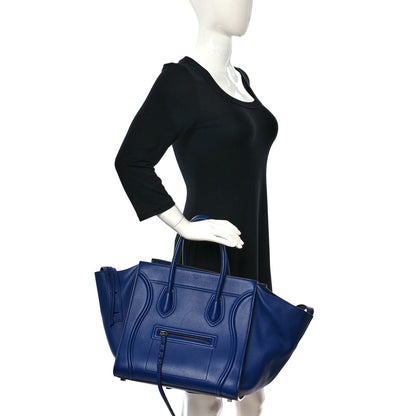 Celine Supple Calfskin Medium Phantom Luggage Indigo 2 of 17
