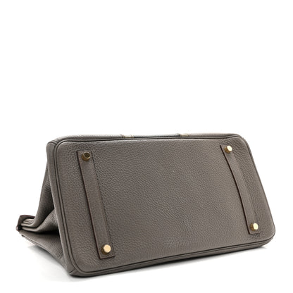 Hermes Taurillon Clemence Lizard Club Birkin 35 Etain Graphite 4 of 14
