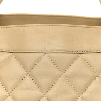 Chanel Lambskin Quilted CC Tote Beige 15 of 24
