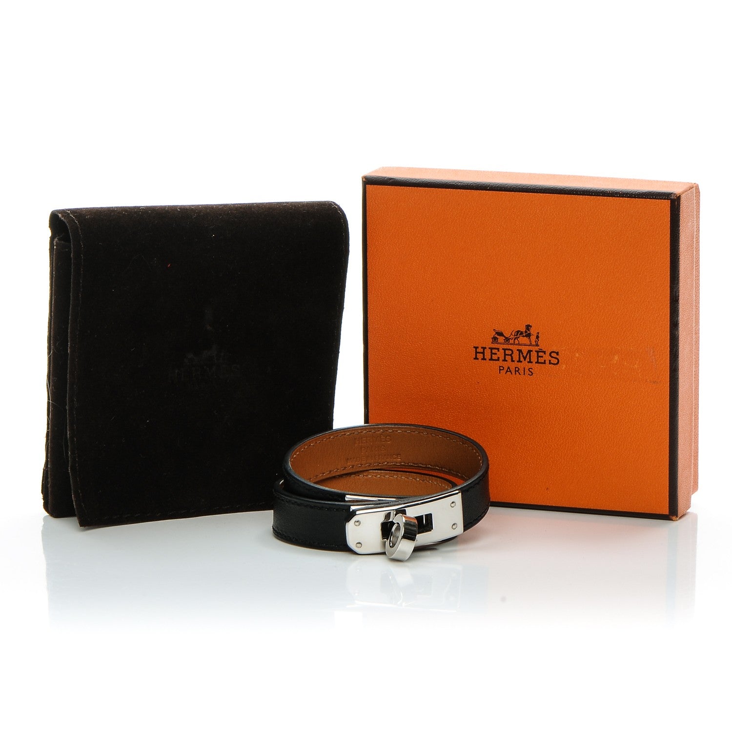 Hermes Chamonix Kelly Double Tour Bracelet XS Black 9 of 9