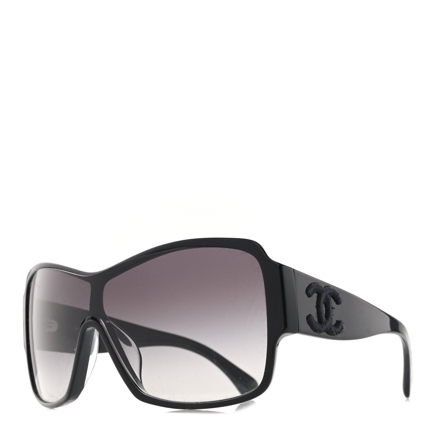Chanel Acetate Shield Sunglasses 5449-A Black 1 of 10