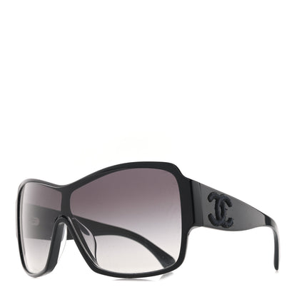 Chanel Acetate Shield Sunglasses 5449-A Black 1 of 10