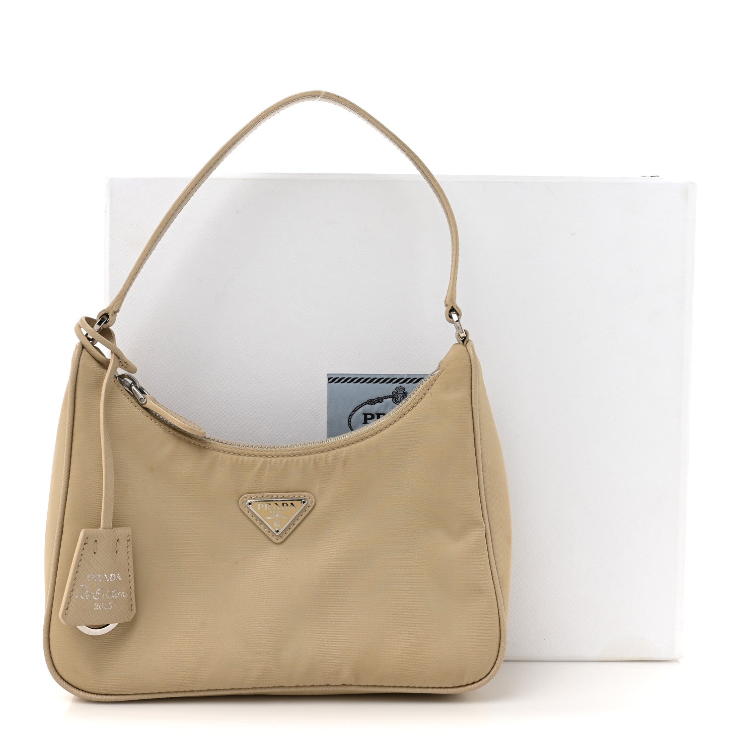 Prada Re-Nylon Saffiano Mini Re-Edition 2005 Bag Deserto 13 of 13