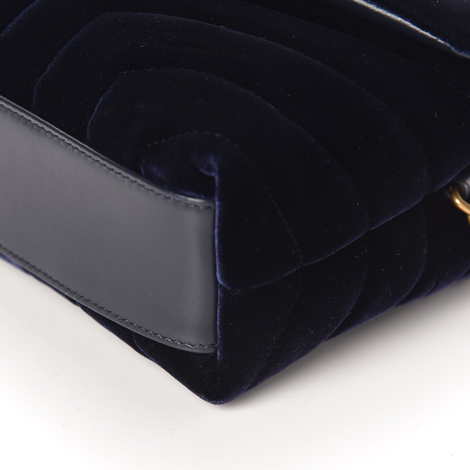 Saint Laurent Velvet Y Quilted Monogram Toy Loulou Crossbody Bag Navy 6 of 8