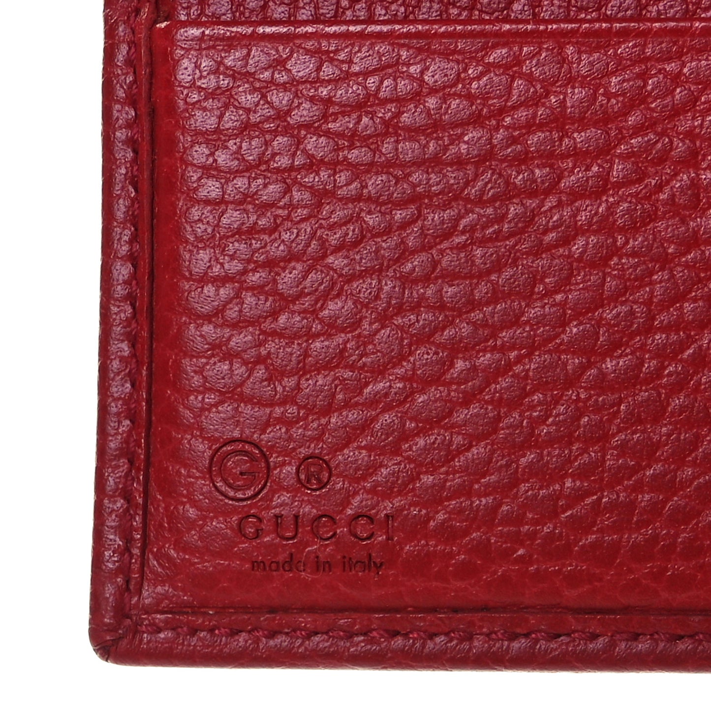 Dollar Calfskin Interlocking G French Wallet Rosso