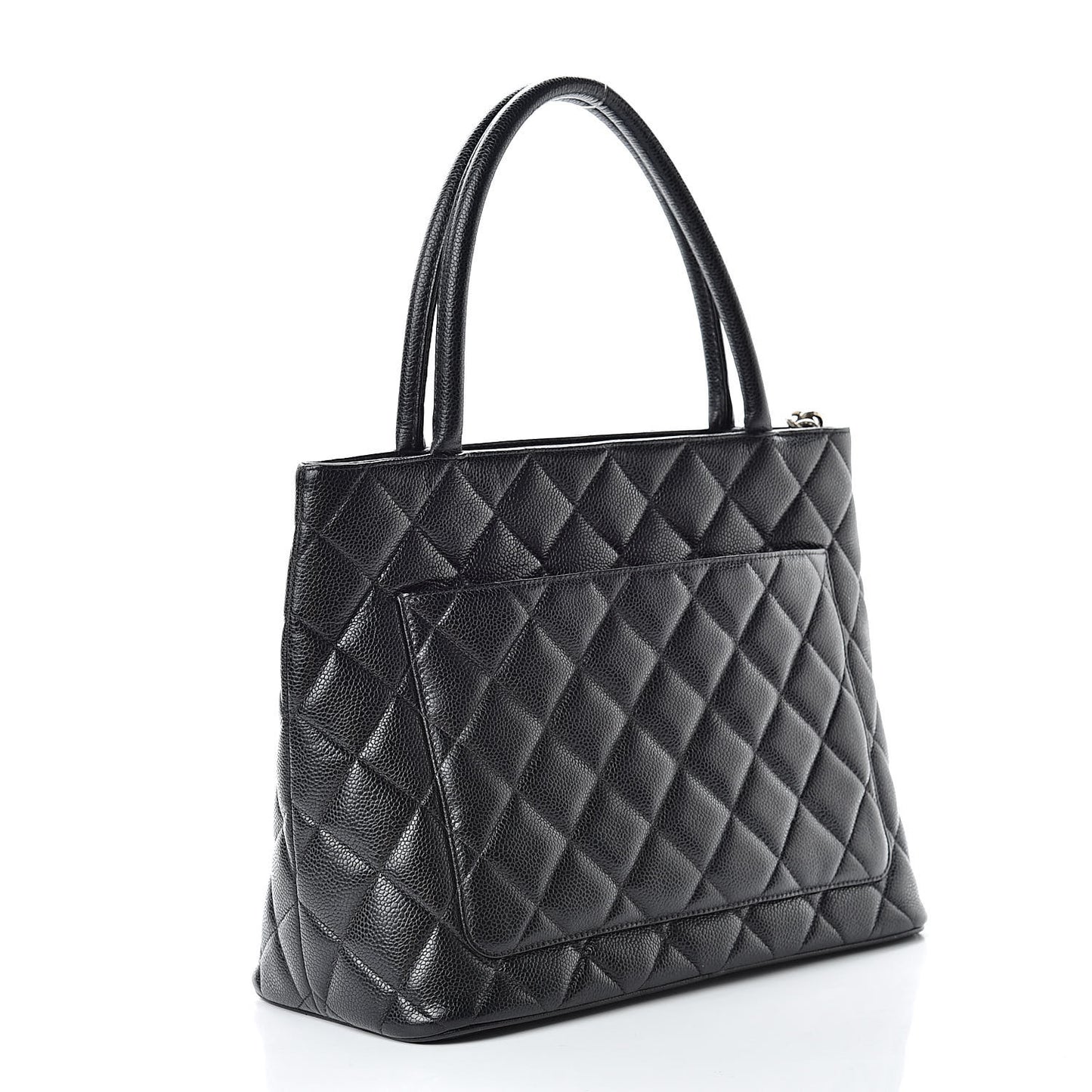 Caviar Quilted Medallion Tote Black