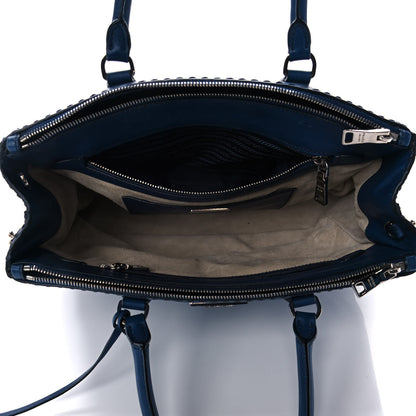 Prada City Calf Hand Stitched Medium Galleria Double Zip Tote Bleuette 6 of 17