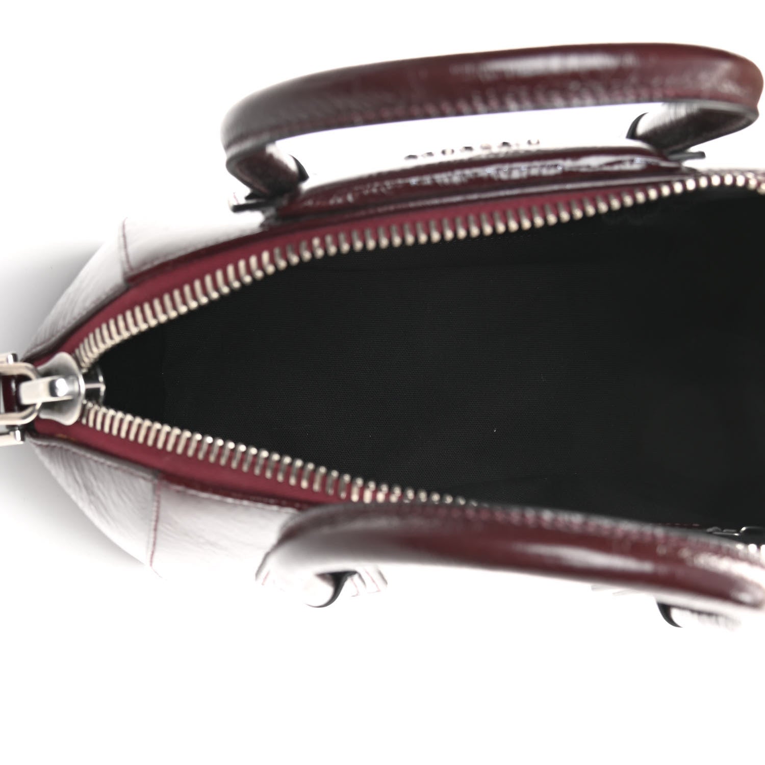 Givenchy Crinkled Patent Calfskin Small Antigona Aubergine 5 of 11