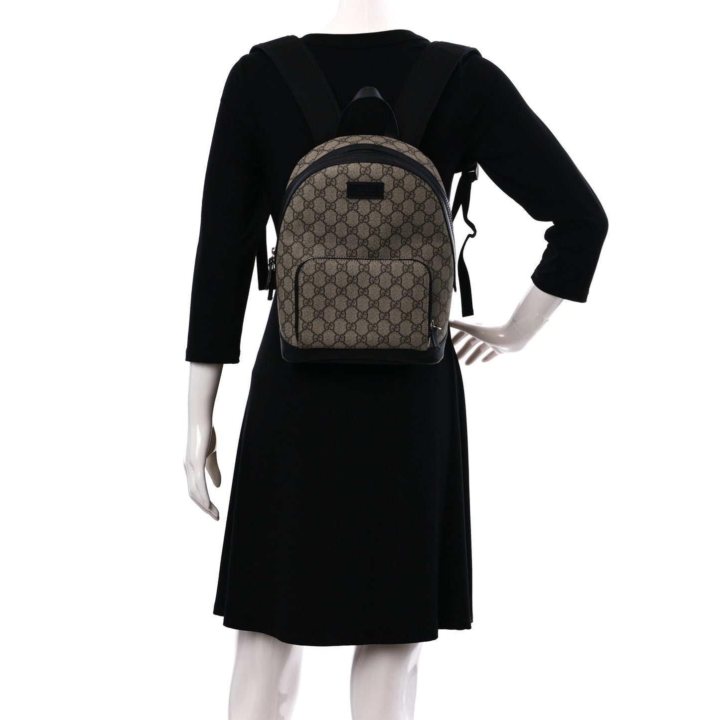 GG Supreme Monogram Small Eden Day Backpack Black