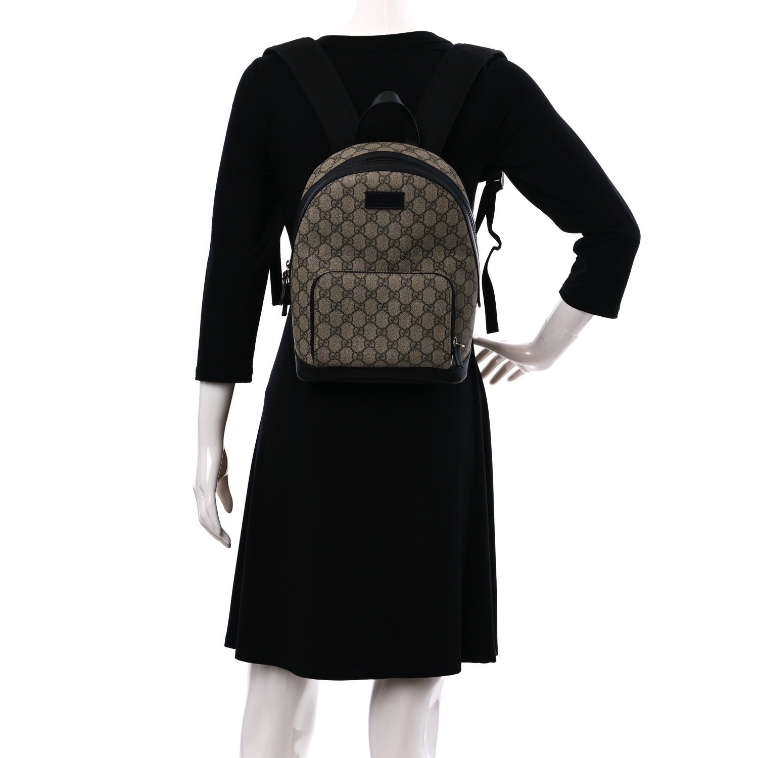 Gucci GG Supreme Monogram Small Eden Day Backpack Black 2 of 9