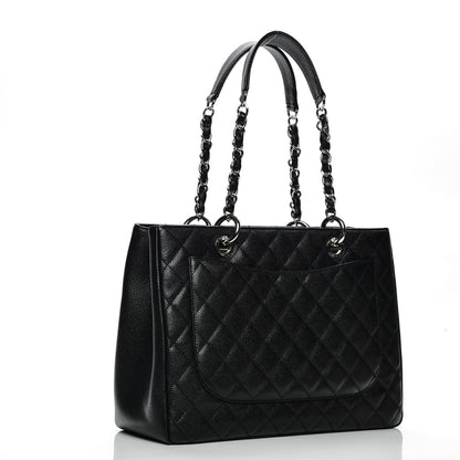 Chanel Caviar Quilted Grand Shopping Tote GST Black 3 of 8