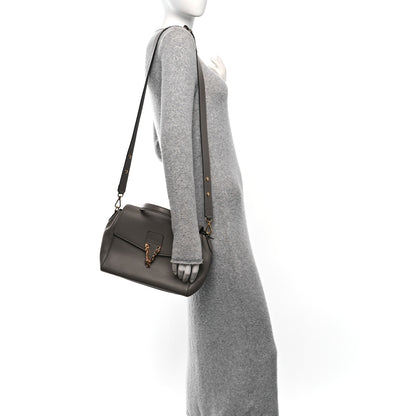 Versace Calfskin Virtus Top Handle Bag Grey 2 of 9
