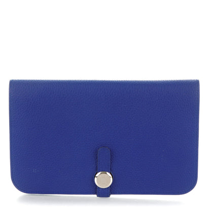 Hermes Togo Dogon Duo Wallet Bleu Electrique 1 of 10