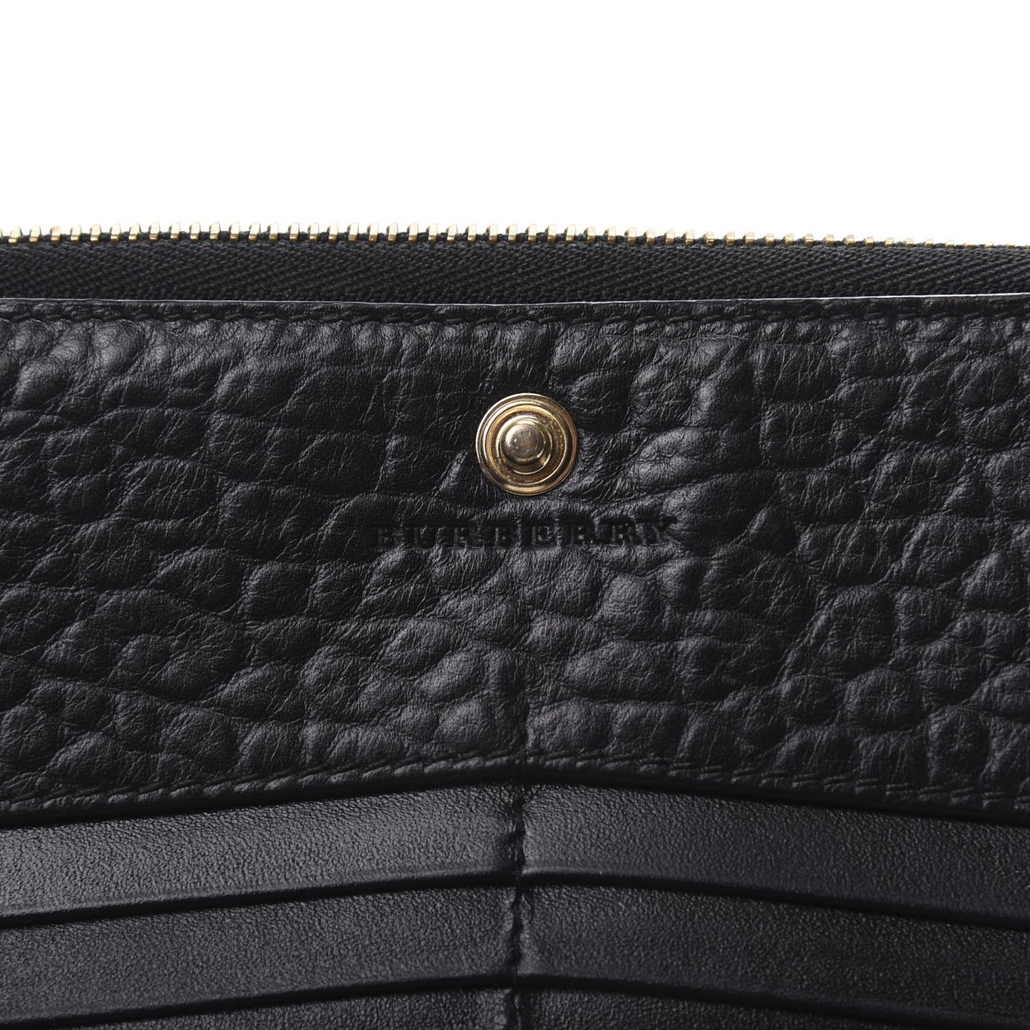 Signature Grain Calfskin Check Embossed Alvington Continental Wallet Black