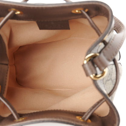 Gucci GG Supreme Monogram Web Mini Ophidia Bucket Bag Brown 5 of 10