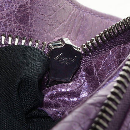 Balenciaga Agneau Envelope Clutch Metallic Purple 11 of 11