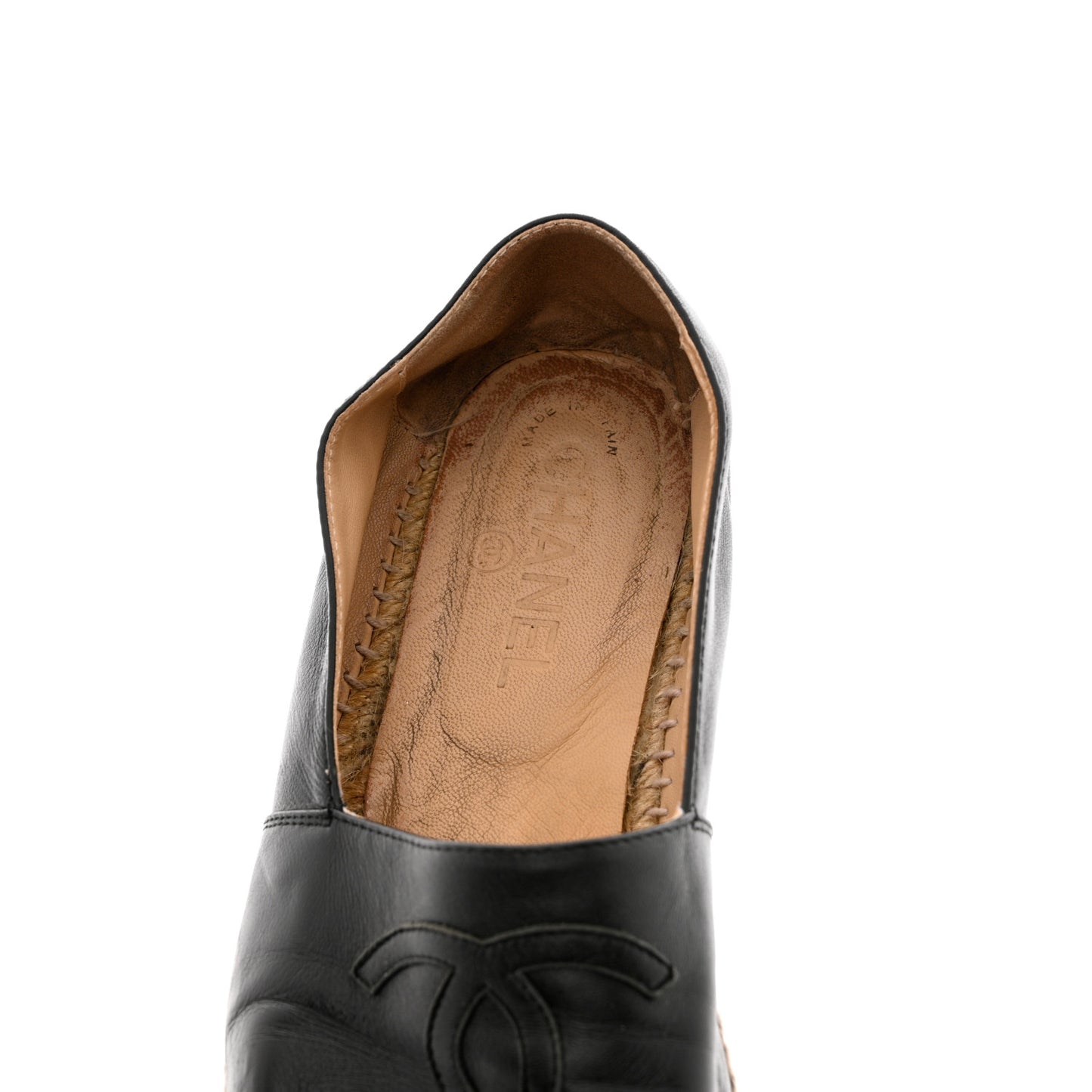 Lambskin CC Espadrilles 39 Black
