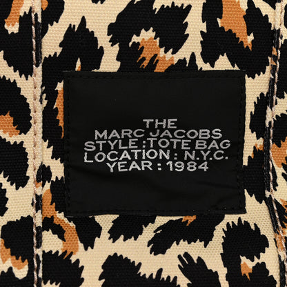 Marc Jacobs Cotton Canvas Leopard Print Mini The Traveler Tote Bag 6 of 9