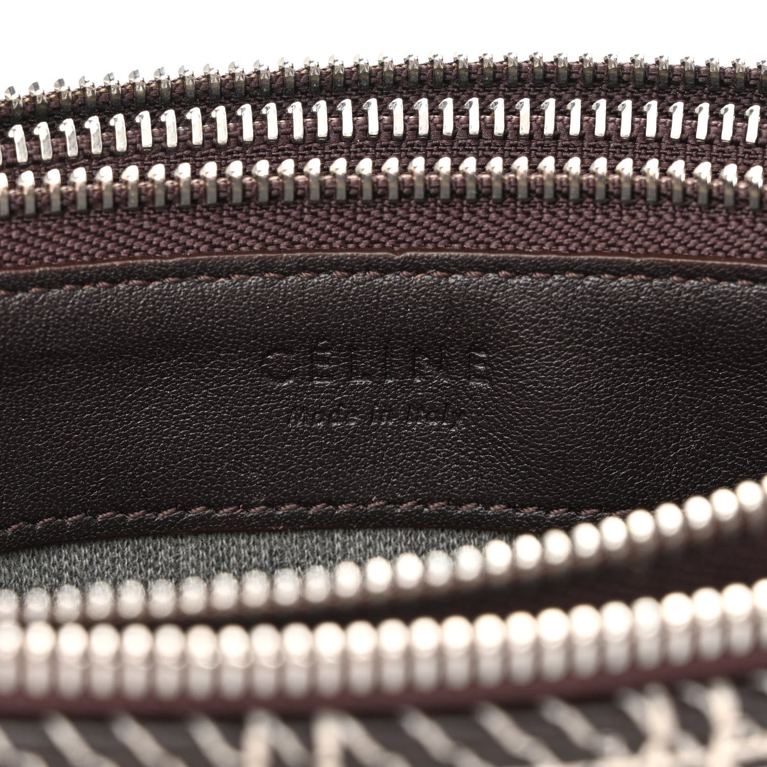 Celine Lambskin Small Trio Crossbody Bag White Brown 8 of 13