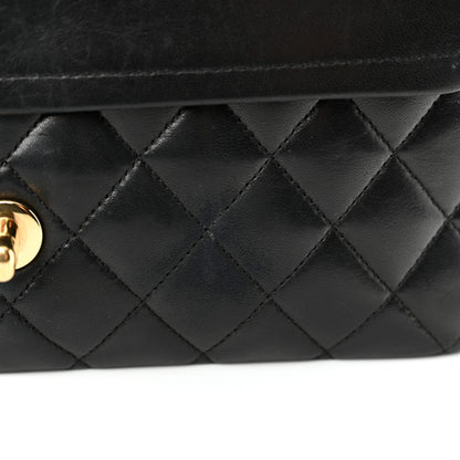 Chanel Lambskin Quilted Medium Double Flap Black 14 of 19