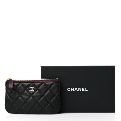 Chanel Lambskin Quilted Small Cosmetic Case Black 6 of 8
