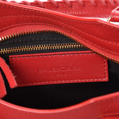 Balenciaga Chevre Gold Metallic Edge Hardware Mini City Rouge Grenade 6 of 8