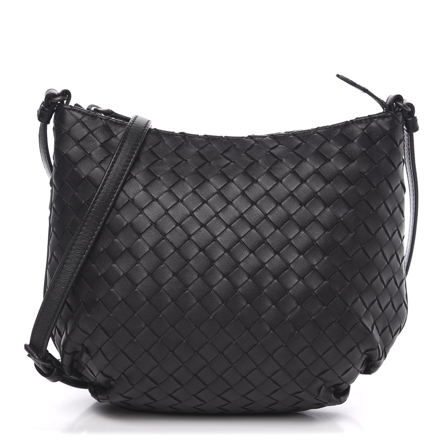 Nappa Intrecciato Crossbody Black