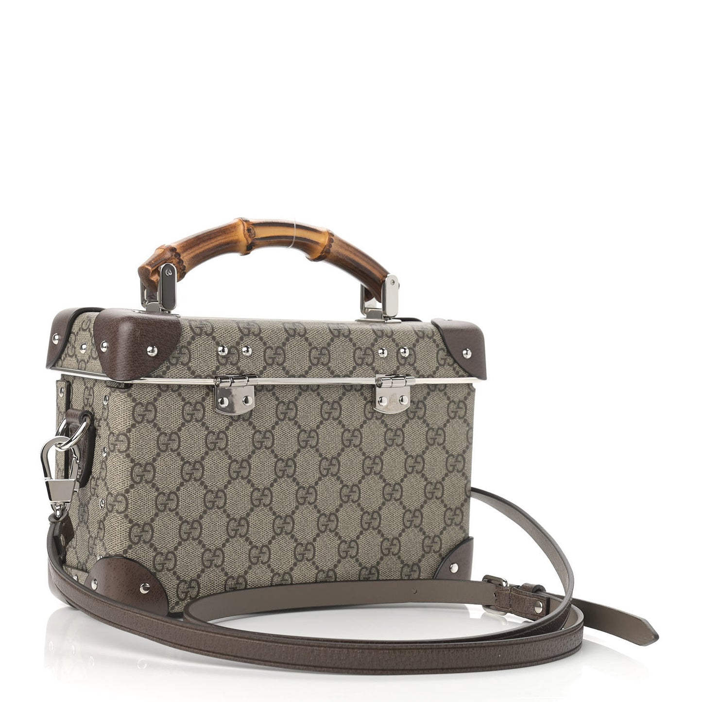GG Supreme Monogram Globe-Trotter Beauty Case Brown