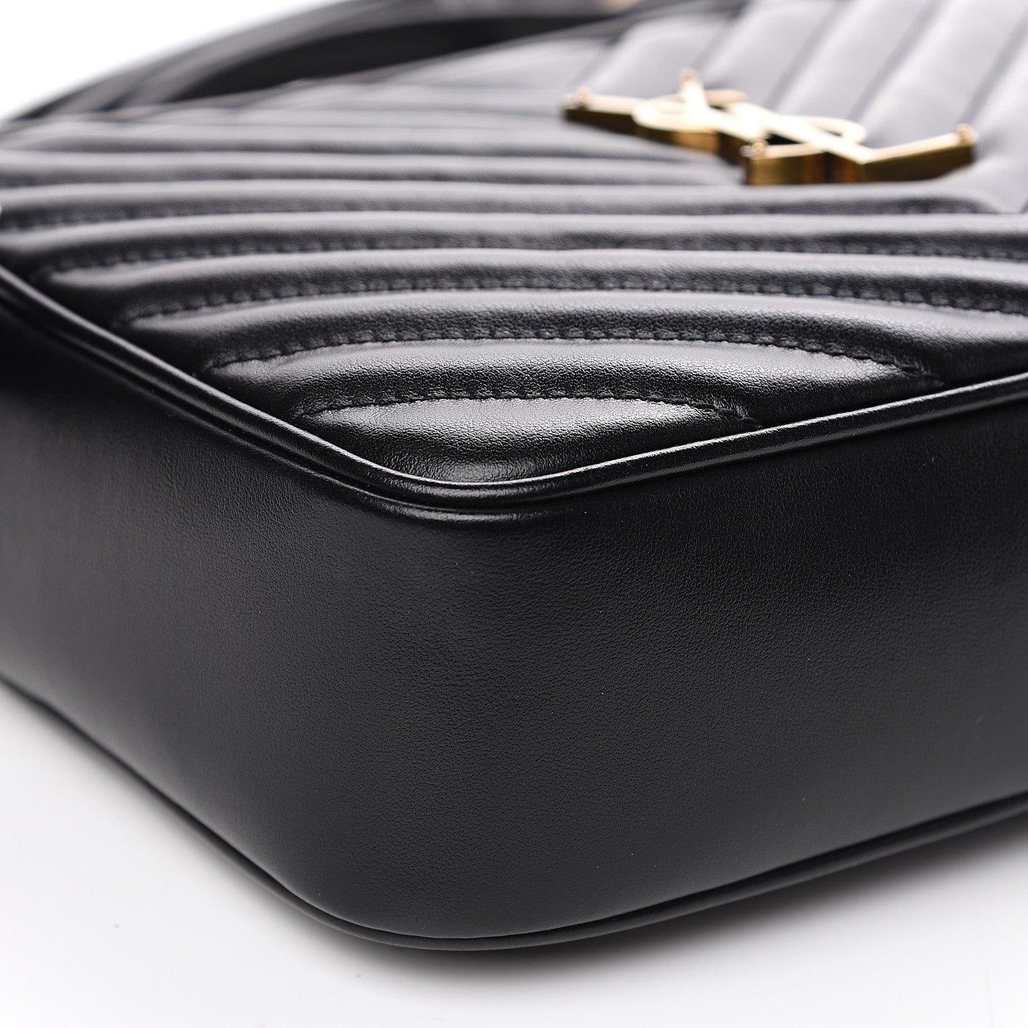 Saint Laurent Calfskin Matelasse Monogram Lou Camera Bag Black 6 of 8