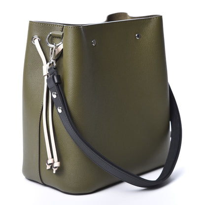 Louis Vuitton Calfskin Lockme Bucket Laurier Green Toffee Latte Beige Black 2 of 9