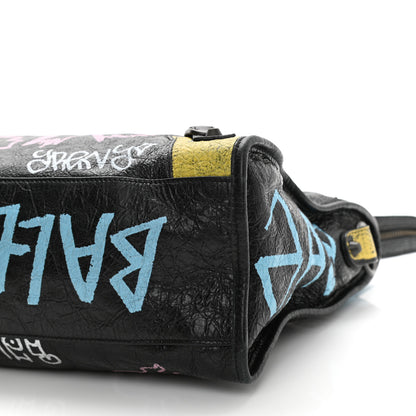 Balenciaga Agneau Graffiti All Over Classic Hardware City Black Multicolor 10 of 10