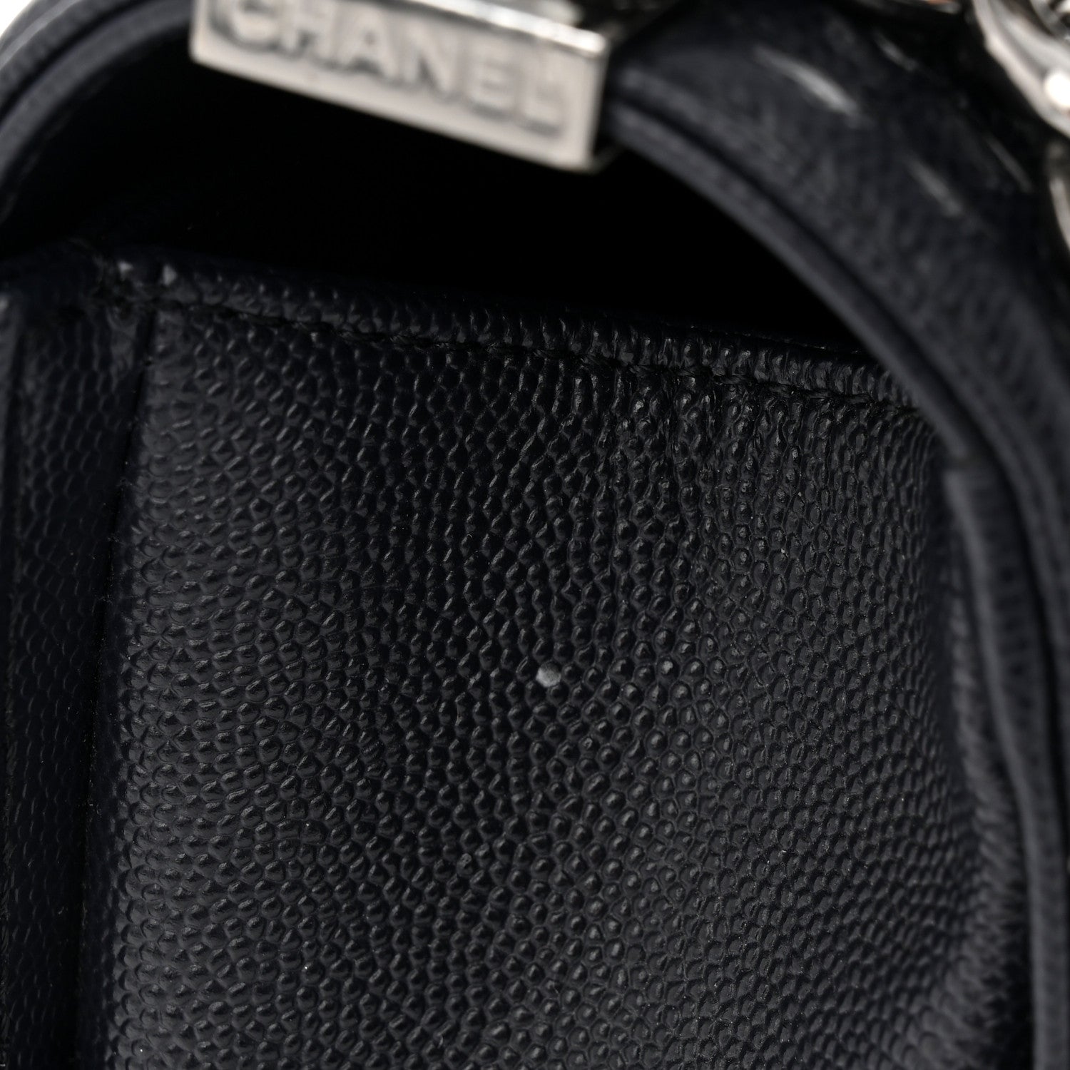 Chanel Caviar Chevron Quilted Medium Boy Flap Navy 11 of 11
