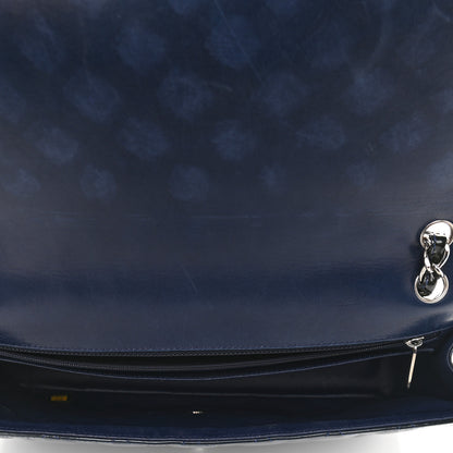Chanel Patent Quilted Maxi Single Flap Navy Blue 4 of 10