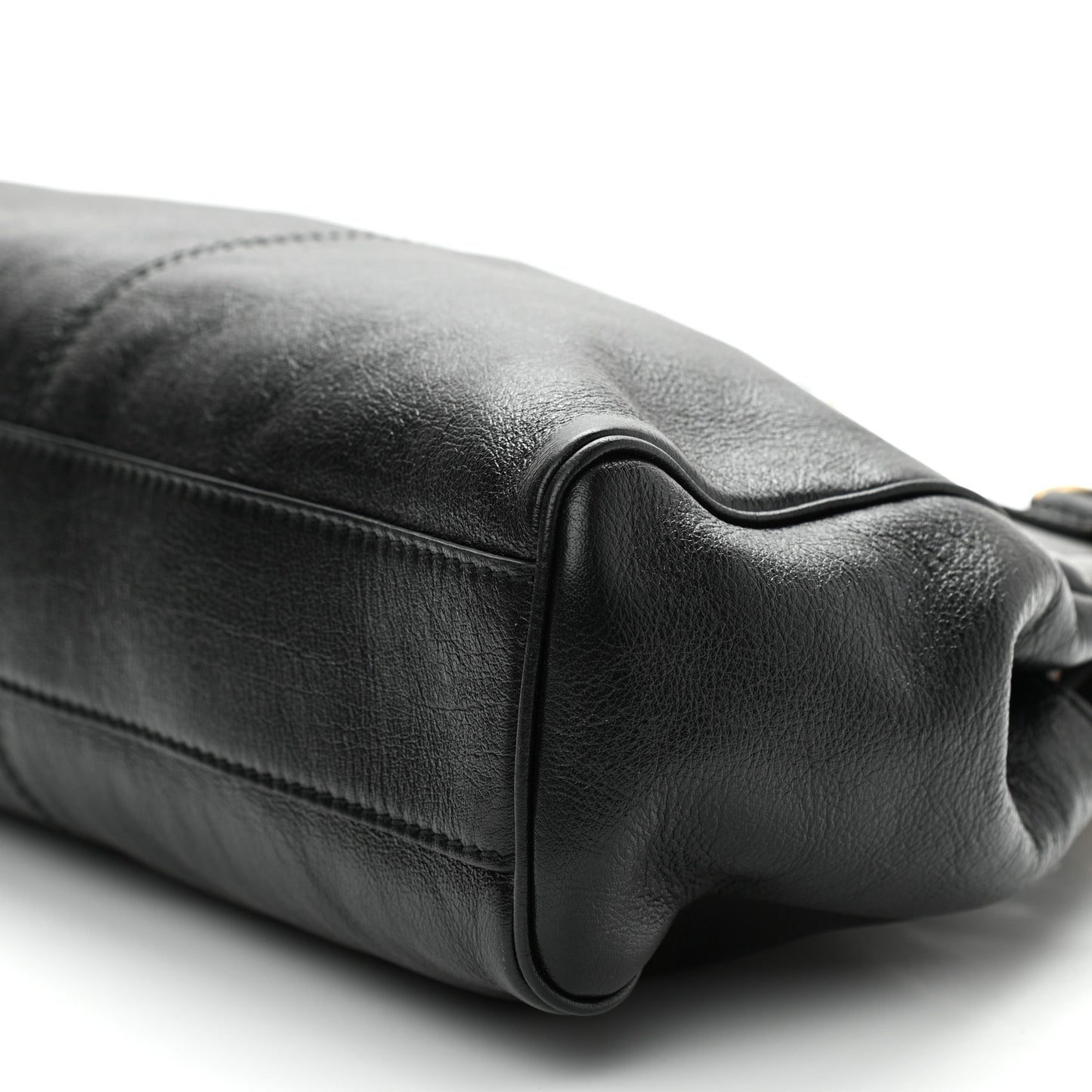 Calfskin Medium Re(Belle) Top Handle Bag Black