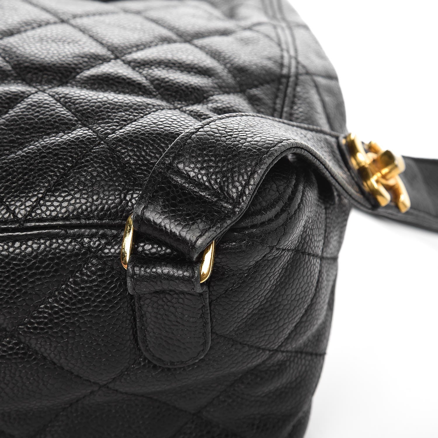 Chanel Caviar Quilted Drawstring Backpack Black 12 of 15