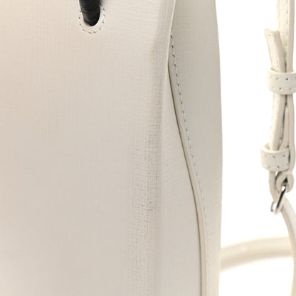Balenciaga Squared Calfskin Logo Shopping Phone Holder Bag White 8 of 14