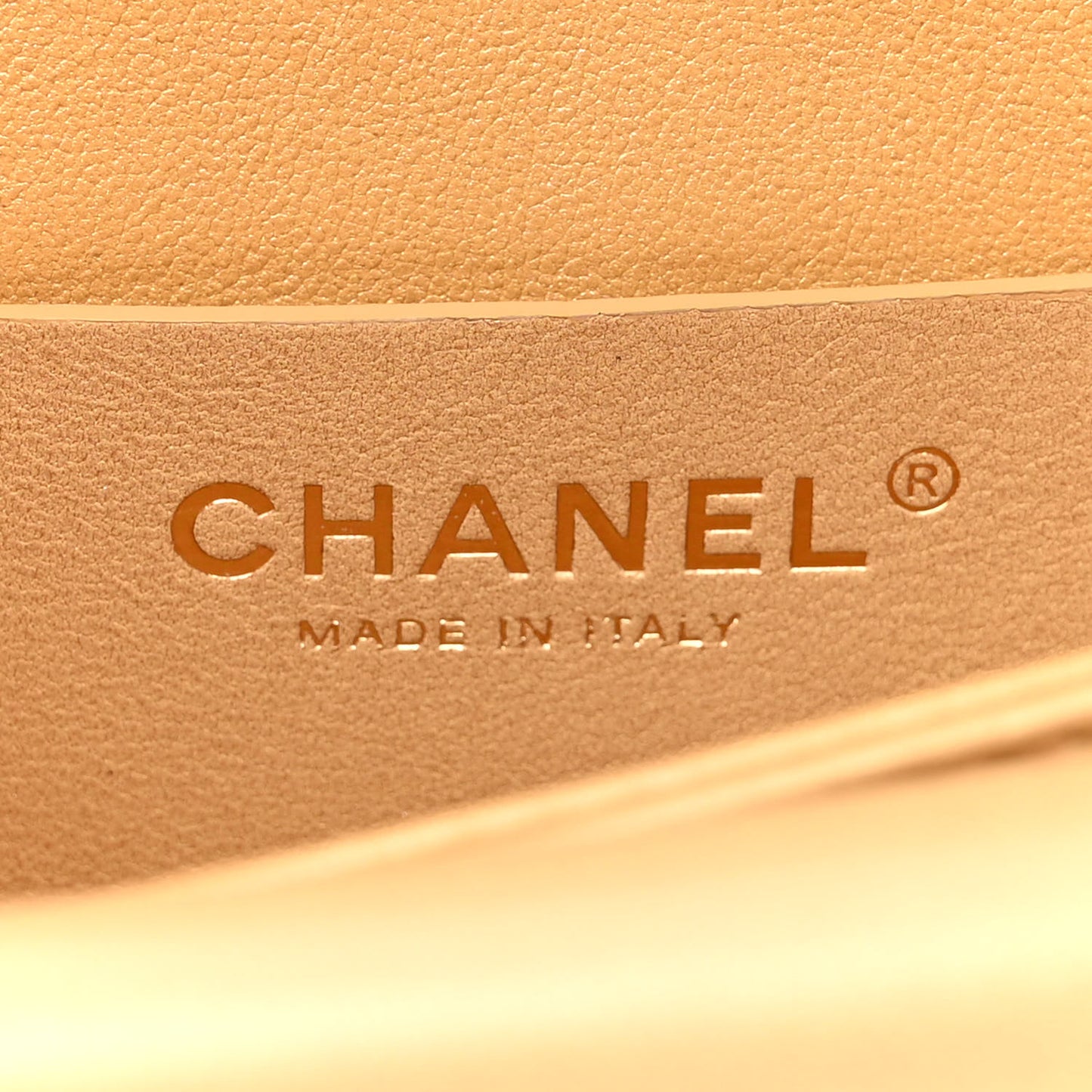 Metallic Lambskin Quilted Mini Top Handle Flap Gold