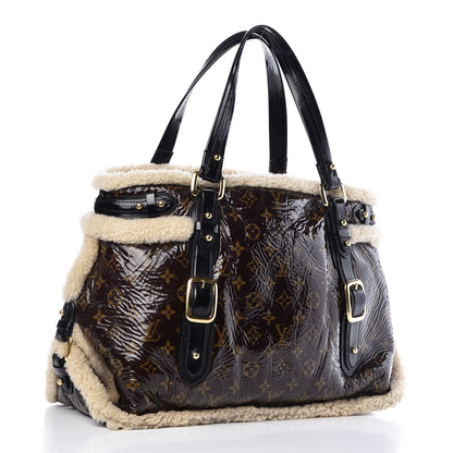 Louis Vuitton Patent Monogram Shearling Sac Thunder 3 of 11