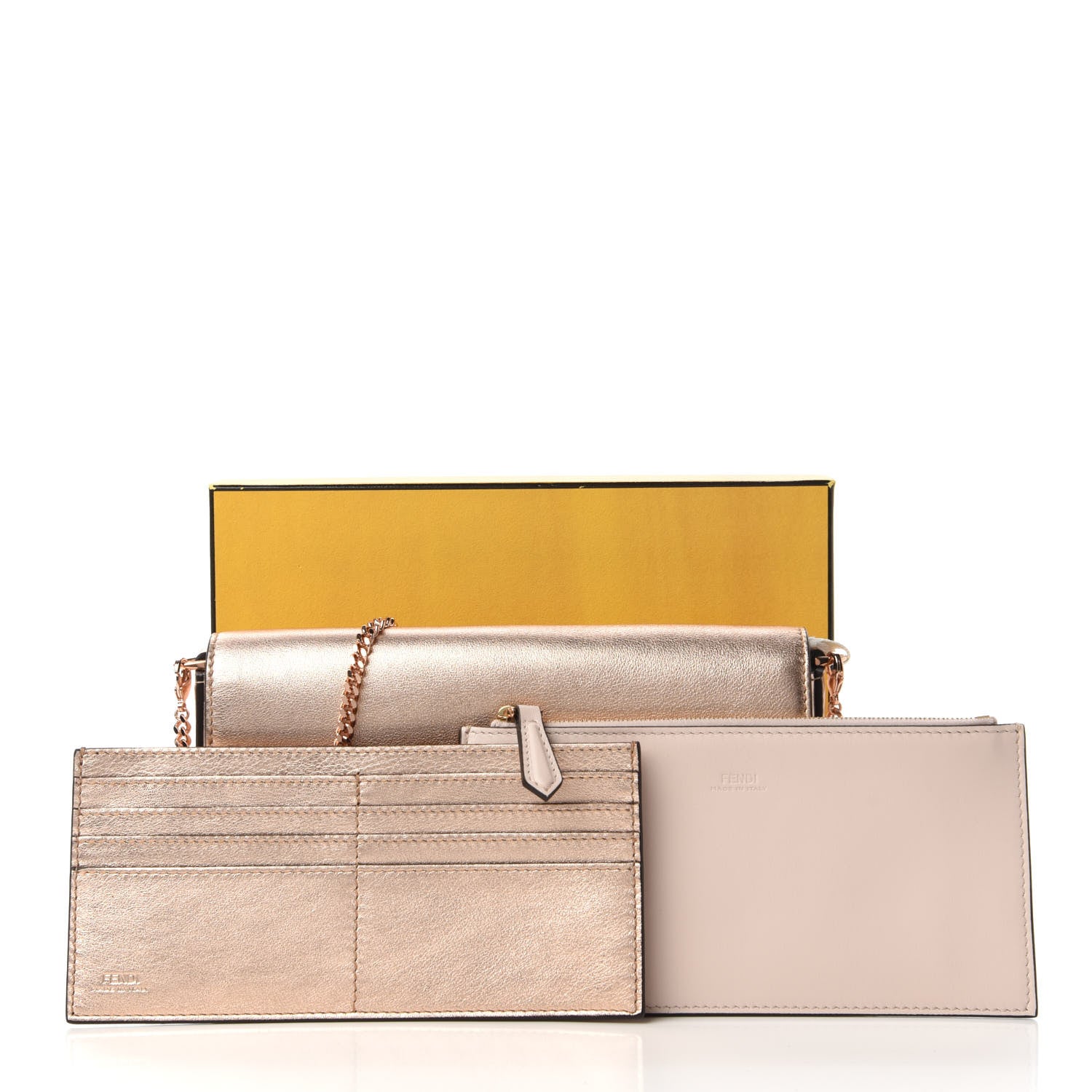 Fendi Vitello Laminato F is Fendi Envelope Wallet on Chain Rame 10 of 10