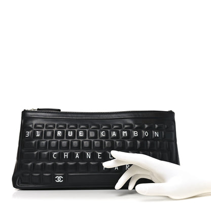 Chanel Calfskin Keyboard Pouch Black 2 of 7