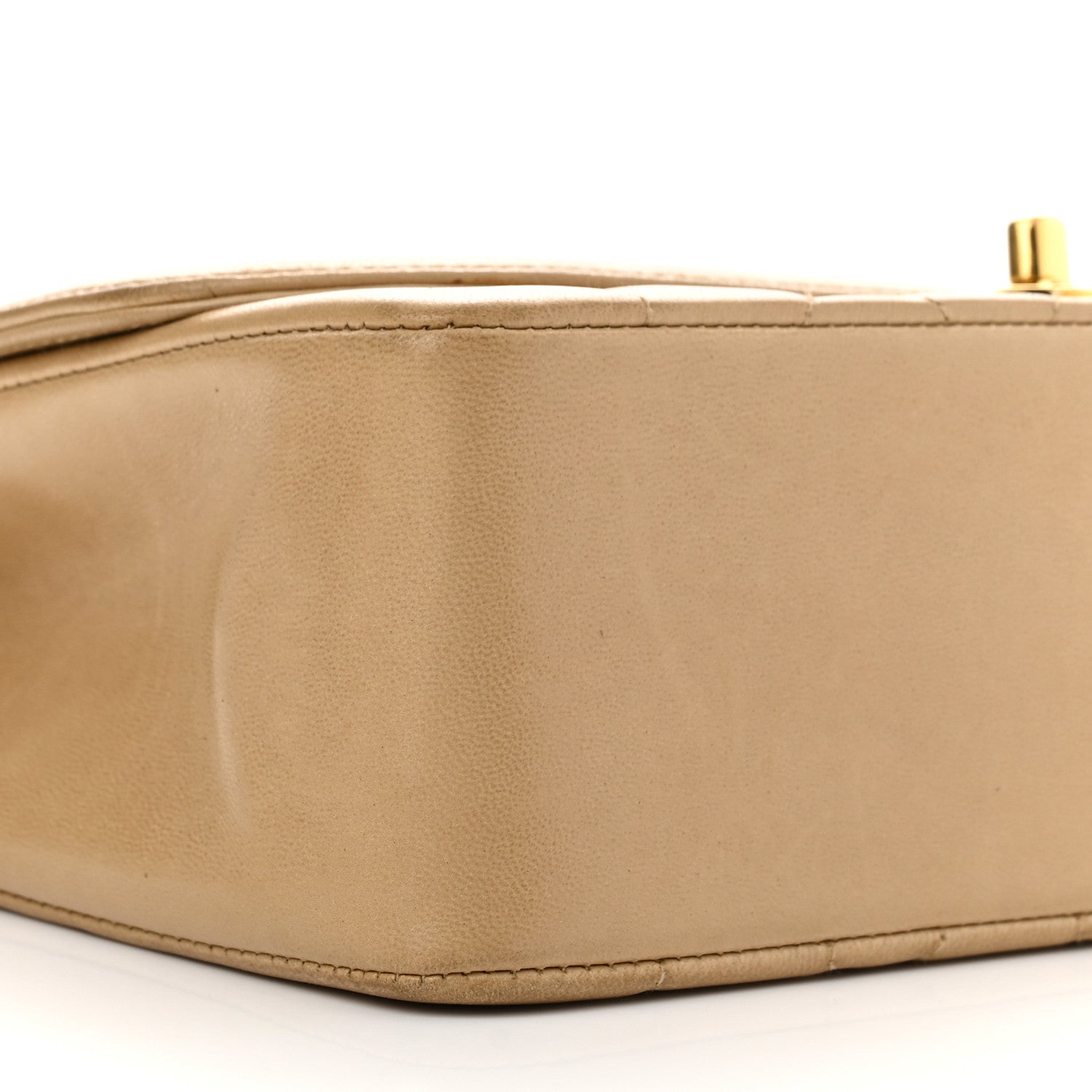 Chanel Lambskin Quilted Medium Single Flap Beige 8 of 11