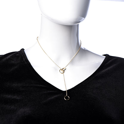 Tiffany 18K Yellow Gold 1837 Interlocking Circles Lariat Necklace 2 of 7
